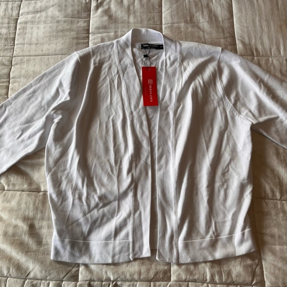 NWT Urban CoCo 3/4 Sleeve Open Front Lightweight Cardigan Shrug S White - Picture 5 of 11